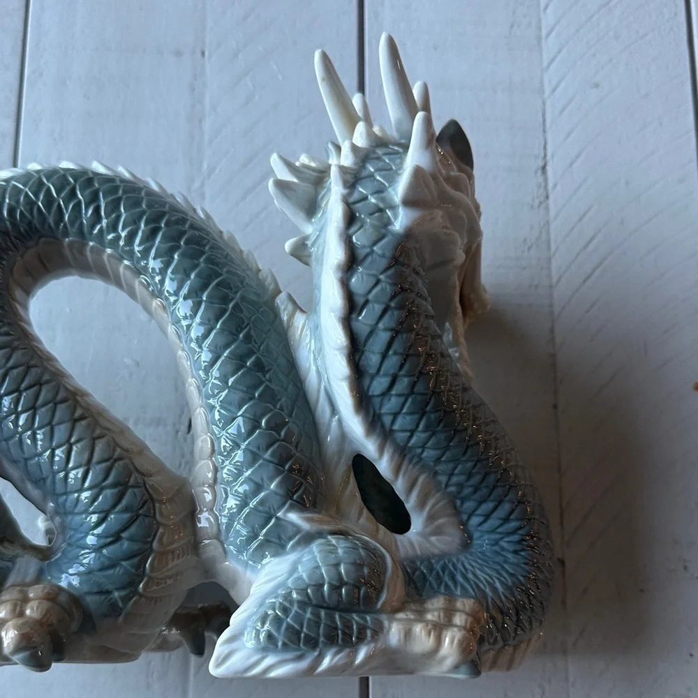 Vintage Chinese Foo Porcelain Dragon Figurine Collectible_7
